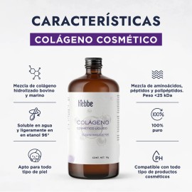 Colgeno Hidrolizado Lquido Hebbe Cosmetics 1kg Rejuvenecedor Piel Cabello                                                                             