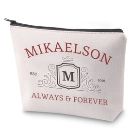 ZJXHPO Vampires Cosmetic Bag Mikaelson Always And Forever Makeup Bag With Zipper TVD Fans Gift Mystic Falls Survival Kit (Mikaelson)