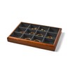 Oirlv Solid Wood 12 Grid Jewelry Organizer Tray Jewelry Drawer
