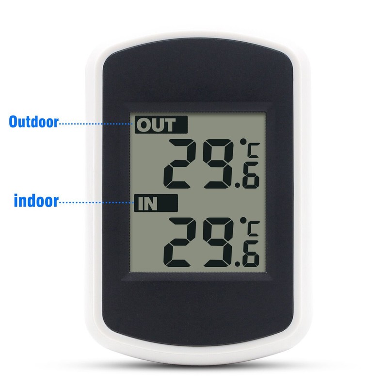 Ulable Digitales Funkthermometer für Innen- und Außentemperaturmessung, LCD, Umgebungstester