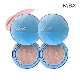 Miba Miba Ion Calcium Calamine Tone-Up Sun Cushion (2 units) + 2 refills / 미바 미바 이온칼슘 칼라민 톤업 선쿠션 본품2개+리필2개