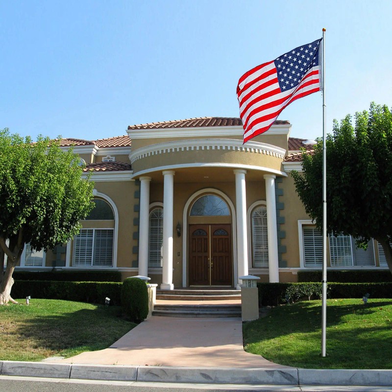 Flag Pole Sleeve 20ft 25ft Aluminum Hanging Display Accessory for