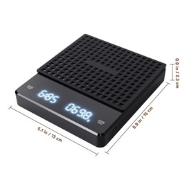 Alipis 5kg Digital Coffee Scale with Timer High Precision Electronic Kitchen Scale for Brewing Easy to Read LCD with Backlight Includes Safety Pad for Protection