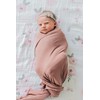 Mebie Baby Stretch Swaddle (Dusty Rose)