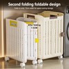 MIKEE 2 - Pack Collapsible Rolling Laundry Hamper Set |