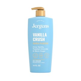Jergens Vanilla Crush Shea Fusion, Loción Corporal Perfumada Para la Piel Seca, Loción Corporal Humectante con Manteca de Karité y Vitamina E, 414 ml