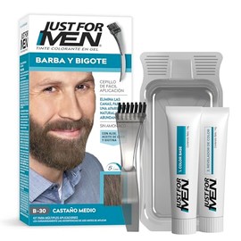 Just For Men Tinte en Gel Barba y Bigote, Castaño Medio B30, 66ml