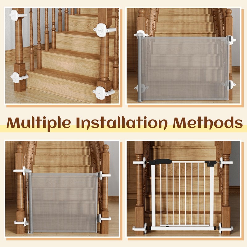 Baby Gate Banister Adapter：2Pcs Baby Stair Gate Kit Stair Post