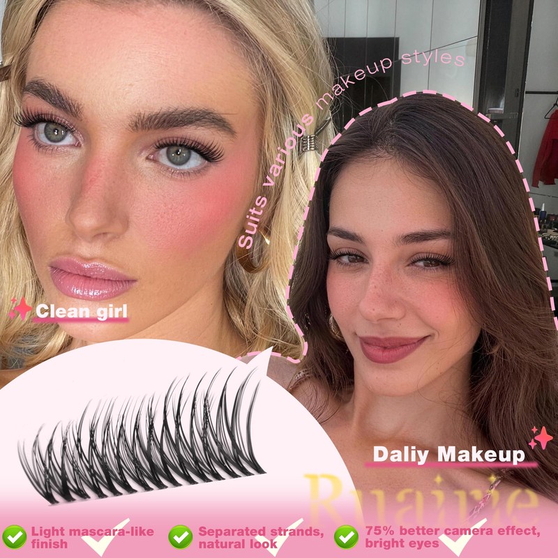 10-14mm Short Lash Clusters Natural Eyelash Clusters Wispy Lashes Clusters