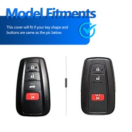 for Toyota Key Fob Cover with Keychain,Soft TPU Key Case Compatible with Highlander Corolla Avalon C-HR Prius GT86 Key Case
