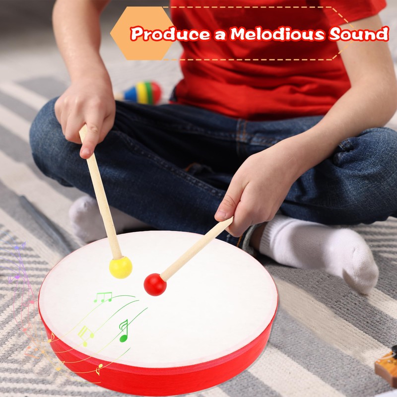 7 Pack Hand Drums Set 12 10 8 7 6
