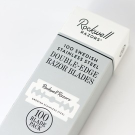 Rockwell Razors Replacement Blades 100 Pack Stainless Steel Single Blade Razor Shave (100)