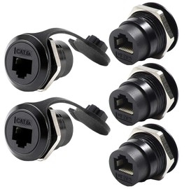 PENGLIN 5PCS Waterproof RJ45 CAT6A/6/5E Panel Mount Connector
