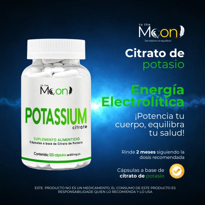 Citrato De Magnesio Y Citrato De Potasio 240caps Tothemoonmx