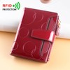 Noble and elegant women's leather wallet, sequins, detachable ID card