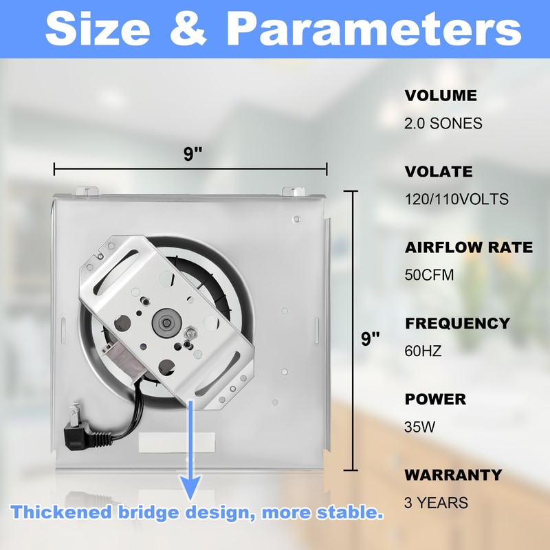 【Upgrade】 FullMayPro 763RL B Unit 50 CFM Fan Motor Compatible