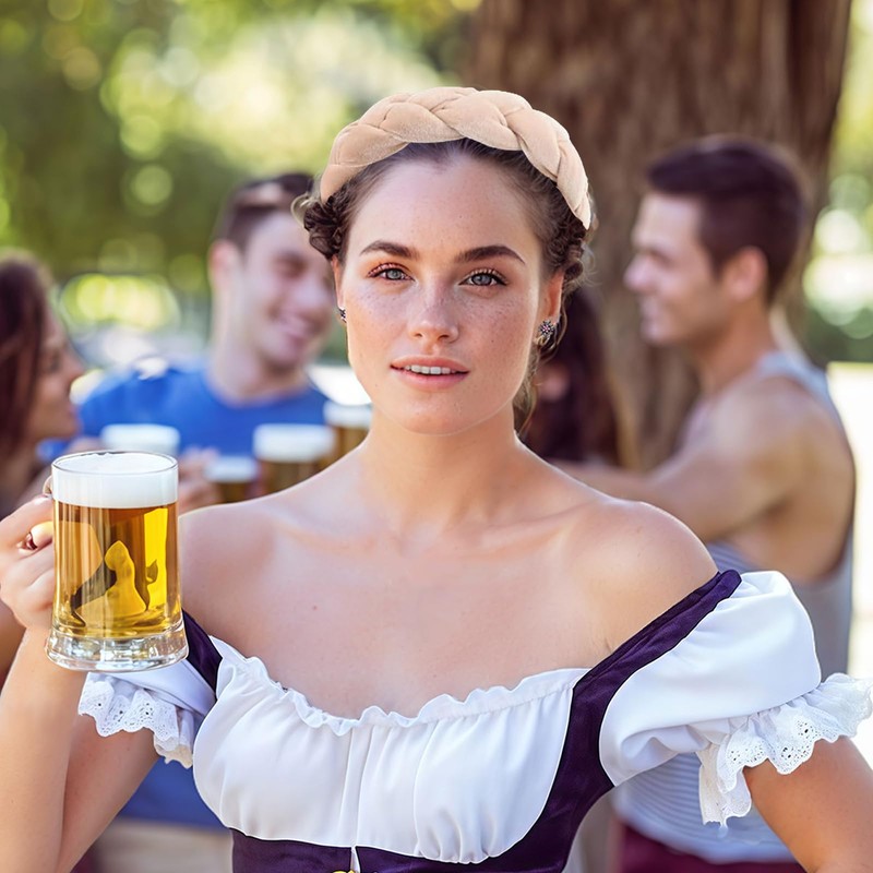 GWAWG Braided Headbands for Women, Velvet Headband, Dirndl Braided Headband,