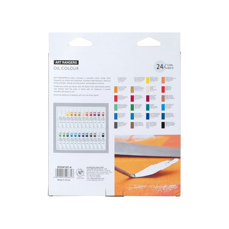 Paintersisters® Oil Paint Set - 24 Tubes 12 ml Each