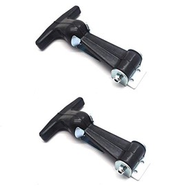 T Tulead Black T-Handle Latch Boat Hatch Latches Metal Latch Draw Latch Rubber Hatch 5" x 3" Pack of 2