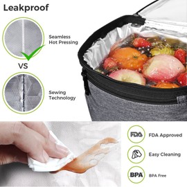 Hap Tim insulated lunch box, lunch bag, large cooler bag for adults, men, women, kids, double deck cooler for office/school/picnic.