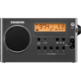 SANGEAN SG-106 AM/FM Compact Digital Tuning Portable Receiver (Black)