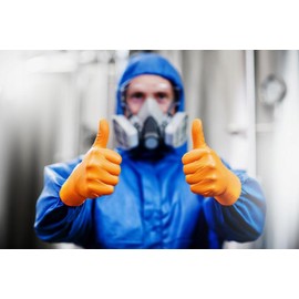 Nitrile Gloves Go Grip - Orange - XXL - Pack of 50 (25 Pairs) Powder-Free and Latex-Free Disposable Gloves I Protective Gloves I Durable I Work Gloves I Gardening Gloves I Disposable Gloves