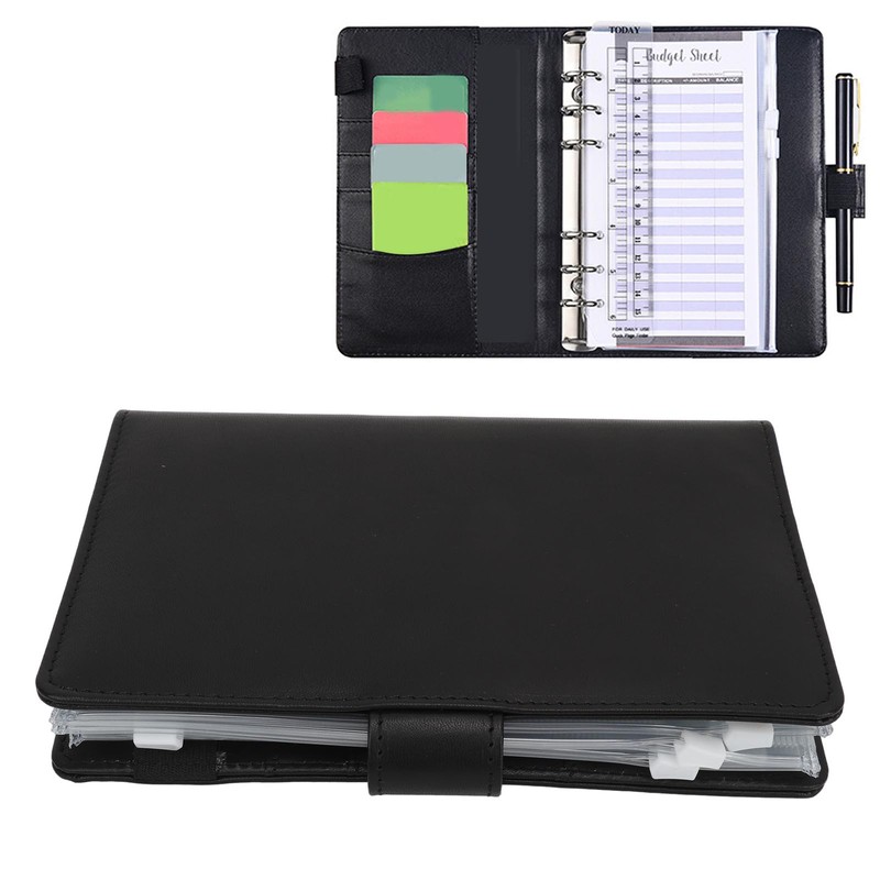 A6 Loose Leaf Notebook with Paper Detachable Leather Cover 6