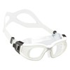 Cressi Swim Galileo Goggles with Tempered Glass, Transparent/White, One Size