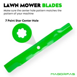 Magorfas Lawn Mower Blades High Lift Fits for AM141034 M154062 AM137329 M145970 for John Deere 102 105 115 125 135 D100 D105 D125 D130 LA115 LA120 X145 X300 42 inch Deck, 2 PCS