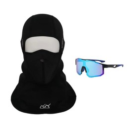 Shamofeng Winter Balaclava SKi Mask for Men Women Warm Magnetic Face Mask Thermal Face Cover for Cold Weather Motorcycle Snowboard Cycling Windproof Face Mask - Color: Balaclava&Sunglasses(BB)