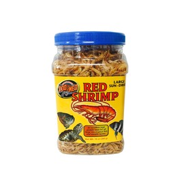 Zoo Med Large Sun-Dried Red Shrimp Aquatic Turtle Food 10 oz.