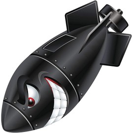 Generic Angry Missile Bomb Bumper Sticker Laptop Sticker Window Sticker, ST78018