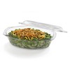 Libbey Baker's Basics Glass Oval Casserole Baking Dish with Cover,
