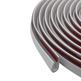 Edge Trim Self Adhesive Rubber U Channel Edge Trim Metal Edge Protection Guard for Most Car Doors, Hatches, Table Corners, Panels (5Ft, White)