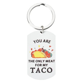 Funny Taco Keychain for Hunsband Boyfriend Christmas Birthday Gifts from Girlfriend Wife Stocking Stuffers for Bf Hubby Anniversary Valentines Gift Key Chains