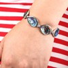 Nupuyai Natural Abalone Shell Bracelet for Women Men, Adjustable Link