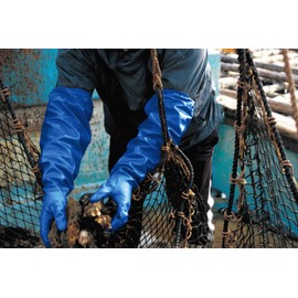 Showa Gloves No.695 Oil Resistant Vinyl Robe with Arm Cover M Size 1 Pair