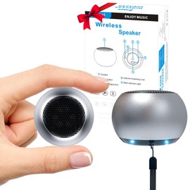 SEVENKA 2 Mini Speakers, 3W Portable Small Speaker with Strap, Water Resistant, Wireless Stereo Pairing, Rechargeable Metal Mini Bluetooth Speakers for Phone, Tablet, PC, Camping, Hiking