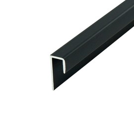 Outwater Aluminum J Channel Fits Material 1/4 to 9/32 Inch Black Aluminum Cap Moulding with Holes 48 Inch Length (Pack of 3)