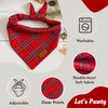 THLOH Christmas Dog Bandanas - 2 Pack Plaid Dog Bandana