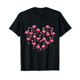 Pink Flamingo Heart love For Women Girls Kids Cute Flamingo T-Shirt