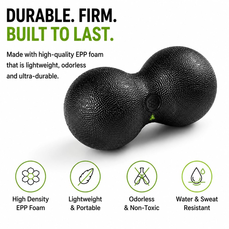 RelivaCore ReliefRoll Peanut Massage Ball High Density Foam Roller
