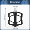 INFINAUTO Cycling Bike Pedal, 9/16" Spindle Plastic Pedals Black for