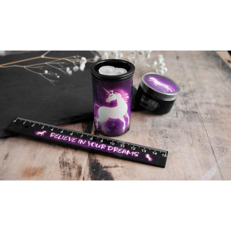 KUM AZ3800016 - Pencil Sharpener with Container, Unicorn, 2 Sharpeners