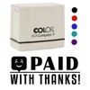 Printtoo Paid with Thanks Self Inking Rubber Stamp Pre-Inked Office