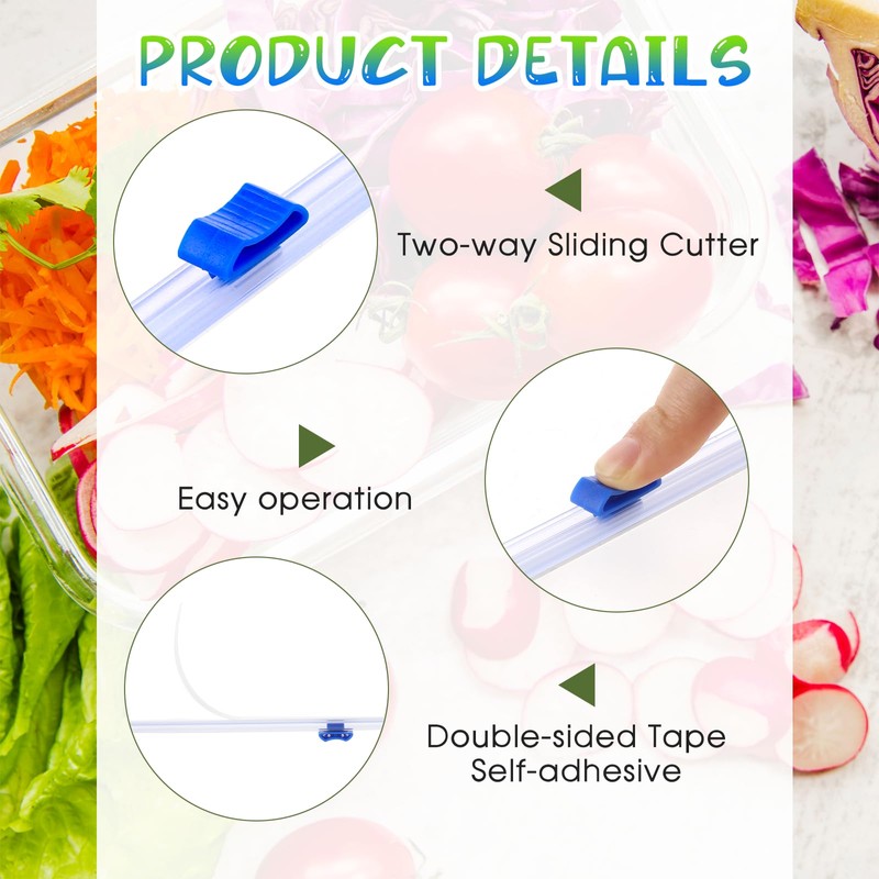 Plastic Wrap Slide Cutter, 4 Pcs 13 Inch Wrapping Paper