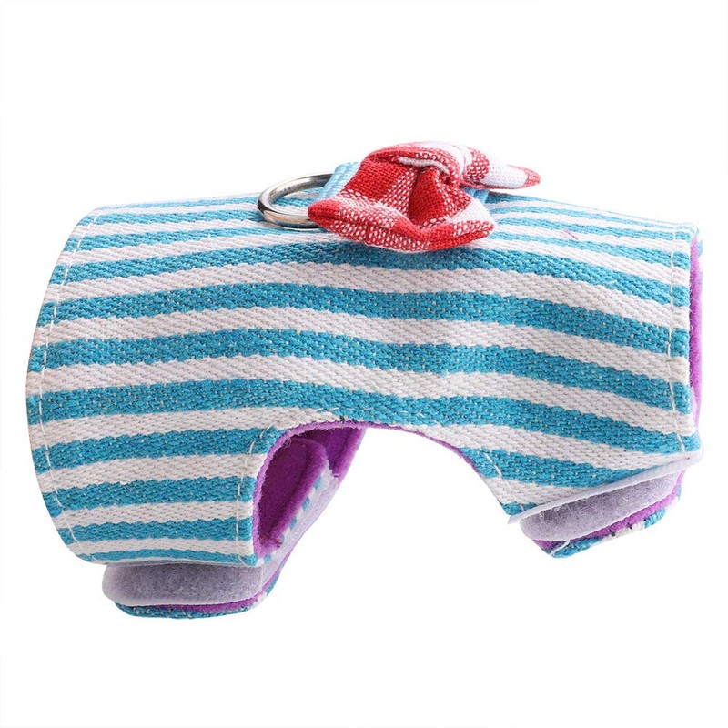 GOTOTOP 2Pcs Small Pet Harness with Bowknot and Bell Decor,
