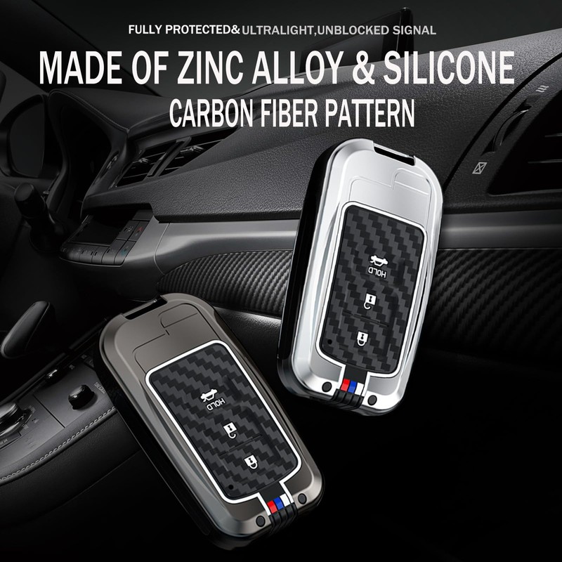 ontto 3-button Car Key Bag Fit for Toyota RAV4 Highlander