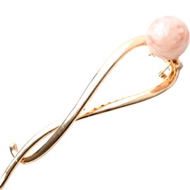 Hair Clip, Elegant gold color Hairpin Banana Clip French Style Twist Hair Barrette Non Slip Jaw Hair Claws Hair Accessories (pink)