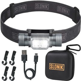 SLONIK Headlamp Rechargeable - 1000 Lumen LED USB Rechargeable Headlight - IP...